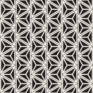 Vektörsüz çizgili desen. Monokrom sarmallı modern stil dokusu. Geometrik altıgen ızgara tekrarlanıyor. Basit kafes grafik tasarımı.