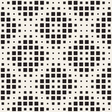 Şık noktalı resim doku. Rasgele boyutu şekillerle sonsuz arka plan. Vektör sorunsuz vintage mozaik desen.