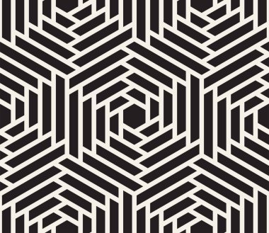 Vektör kusursuz desen. Modern stil soyut doku. Çizgili elementten geometrik fayanslar tekrarlanıyor