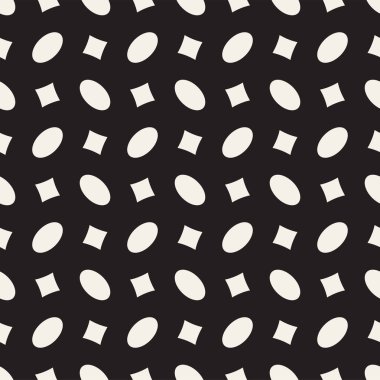 Vektör eğri şekiller kılavuzu olan geometrik seamless modeli. Soyut tek renkli kafes doku yuvarlanır. Modern yinelenen Tekstil arka plan tasarımı