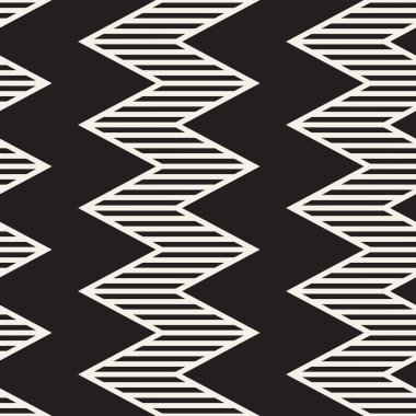 Vektör sorunsuz zikzak çizgi deseni. Şık geometrik arka plan. Tek renkli kafes arka plan yinelenen