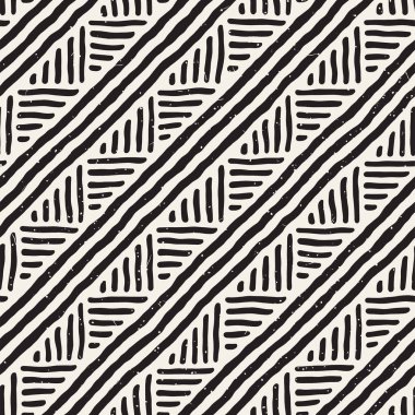 Kesintisiz geometrik doodle desen siyah ve beyaz. Adstract el çizilmiş çizgiler retro doku.