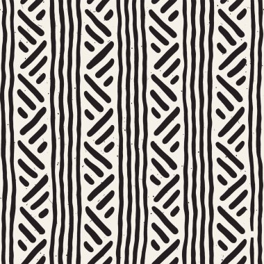 Kesintisiz geometrik doodle desen siyah ve beyaz. Adstract el çizilmiş çizgiler retro doku.