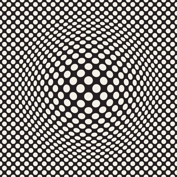 Оптическая Иллюзия Полутонового Вздутия Абстрактный Геометрический Дизайн Фона Векторный Бесшовный — стоковый вектор