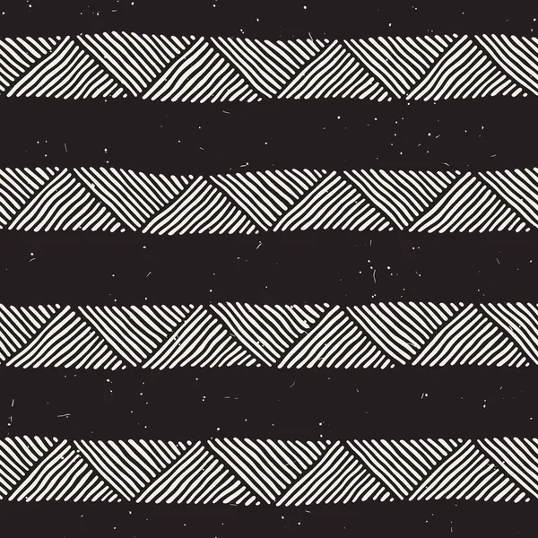 Kesintisiz geometrik doodle desen siyah ve beyaz. Adstract el çizilmiş çizgiler retro doku.