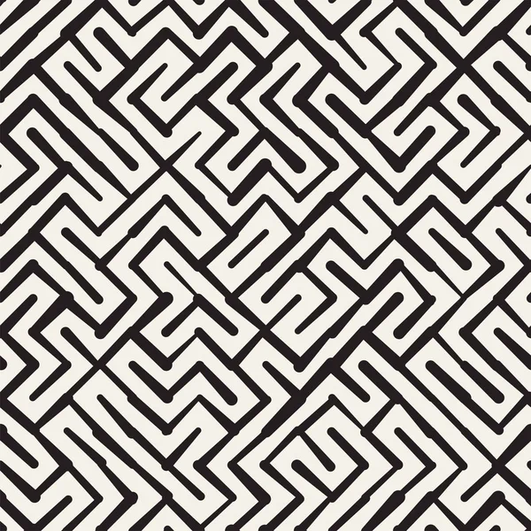 Sorunsuz soyut çizilmiş desen ver. Vektör Serbest çizgiler arka plan doku. Mürekkep fırça darbeleri basit geometrik tasarım.