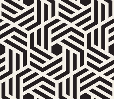 Vektör kusursuz desen. Modern stil soyut doku. Çizgili elementten geometrik fayanslar tekrarlanıyor
