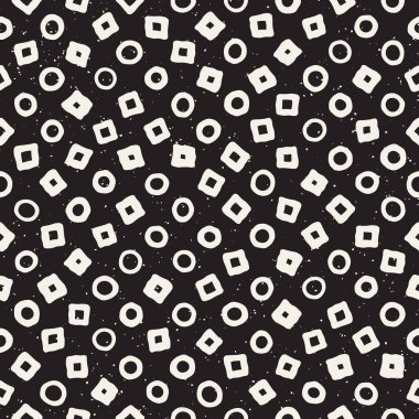 Elle çizilmiş siyah beyaz mürekkep soyut, pürüzsüz desen. Vektör stili grunge dokusu. Tek renkli geometrik dağınık şekiller boya fırça çizgileri