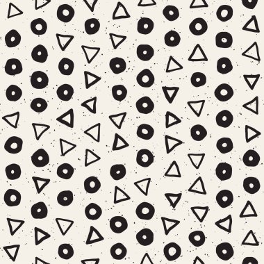 Elle çizilmiş siyah beyaz mürekkep soyut, pürüzsüz desen. Vektör stili grunge dokusu. Tek renkli geometrik dağınık şekiller boya fırça çizgileri