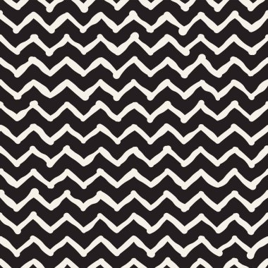 Sorunsuz soyut çizilmiş desen ver. Vektör Serbest çizgiler arka plan doku. Mürekkep fırça darbeleri basit geometrik tasarım.