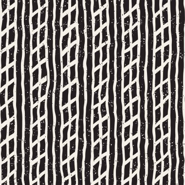 El çizimi, pürüzsüz bir şekil. Siyah beyaz soyut geometrik döşeme arkaplanı. vektör biçiminde karalama çizgisi kafesi