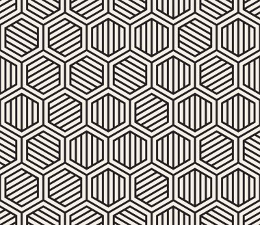 Vektör kusursuz desen. Modern stil soyut doku. Çizgili elementten geometrik fayanslar tekrarlanıyor