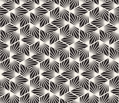 Vektör kusursuz desen. Modern stil soyut doku. Çizgili elementten geometrik fayanslar tekrarlanıyor