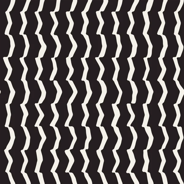 手描きスタイルのシームレスなパターン 抽象的な幾何学的タイルの背景は黒と白です ベクトルスタイリッシュなドアライン格子 — ストックベクタ
