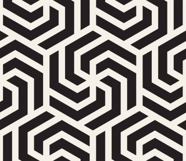 Vektör kusursuz desen. Modern stil soyut doku. Çizgili elementten geometrik fayanslar tekrarlanıyor