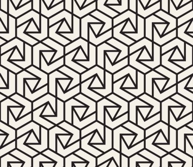 Vektör kusursuz desen. Modern stil soyut doku. Çizgili elementten geometrik fayanslar tekrarlanıyor