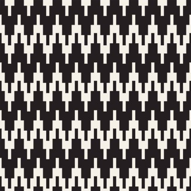 Sorunsuz zig zag geometrik desen. Klasik siyah ve beyaz chevron satırları fayans.