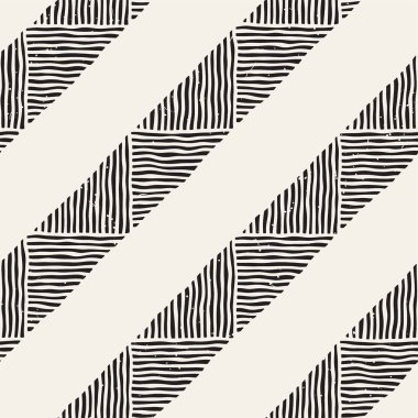 Kesintisiz geometrik doodle desen siyah ve beyaz. Adstract el çizilmiş çizgiler retro doku.