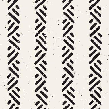 Kesintisiz geometrik doodle desen siyah ve beyaz. Adstract el çizilmiş çizgiler retro doku.