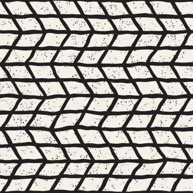 El çizimi, pürüzsüz bir şekil. Siyah beyaz soyut geometrik döşeme arkaplanı. vektör biçiminde karalama çizgisi kafesi