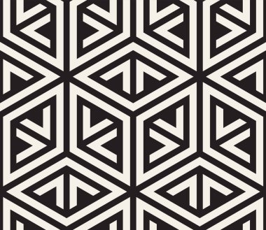Vektör kusursuz desen. Modern stil soyut doku. Çizgili elementten geometrik fayanslar tekrarlanıyor