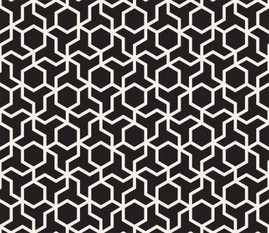 Vektör kusursuz desen. Modern stil soyut doku. Çizgili elementten geometrik fayanslar tekrarlanıyor