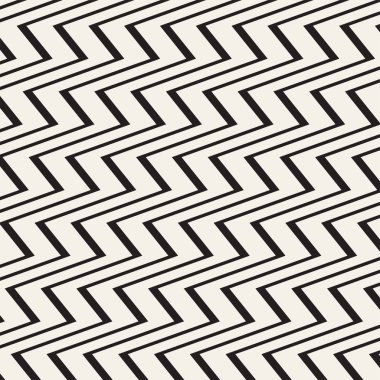 Zikzak çizgiler yüzey. Çentikli çizgiler seamless modeli. Üçgen dalgalar ile vektör tasarımı. Köşeli çift ayraç duvar kağıdı süsleme tekrarlanan.