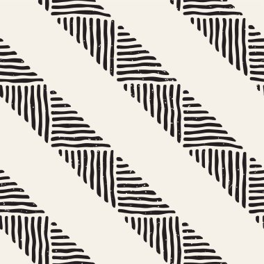 Kesintisiz geometrik doodle desen siyah ve beyaz. Adstract el çizilmiş çizgiler retro doku.