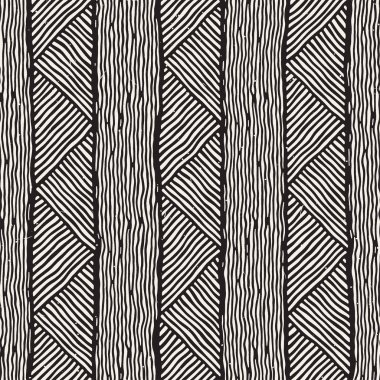 Kesintisiz geometrik doodle desen siyah ve beyaz. Adstract el çizilmiş çizgiler retro doku.