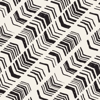 Vektör Dikişsiz serbest desen. Tek renkli yazdırma elle çizilmiş chevron Tekstürlü doodle. Modern grafik tasarım.