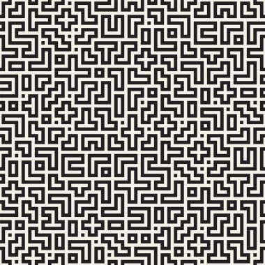 Sorunsuz vektör kaotik desen. Geometrik şekiller rastgele dağılmış. Retro arka plan