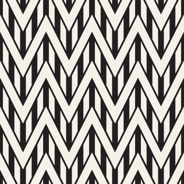 Vektör sorunsuz zikzak çizgi deseni. Şık geometrik arka plan. Tek renkli kafes arka plan yinelenen