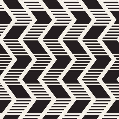 Vektör sorunsuz zikzak çizgi deseni. Şık geometrik arka plan. Tek renkli kafes arka plan yinelenen