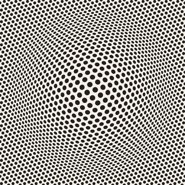 Effet Ballonnement Demi Teinte Illusion Optique Conception Abstraite Fond Géométrique — Image vectorielle