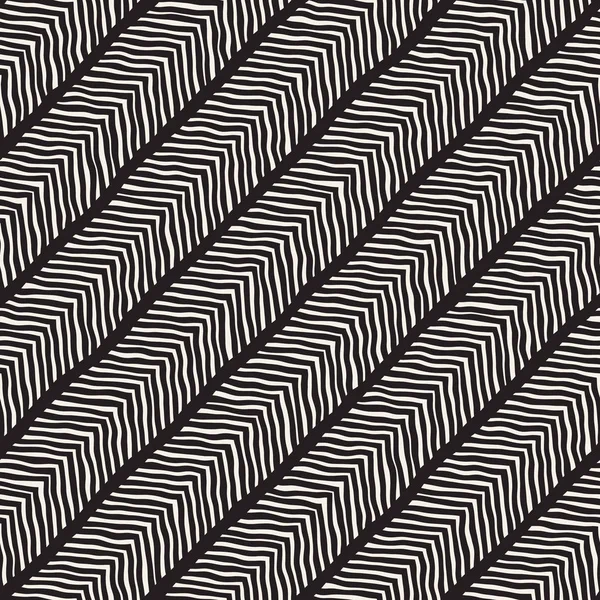 Einfaches Geometrisches Muster Mit Tinte Monochrom Schwarz Weiß Striche Hintergrund — Stockvektor