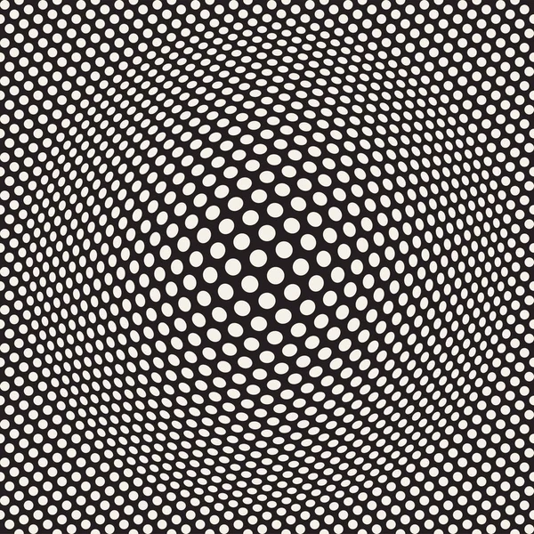 Efecto Hinchazón Medio Tono Ilusión Óptica Diseño Fondo Geométrico Abstracto — Archivo Imágenes Vectoriales
