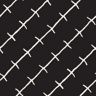 Basit mürekkep geometrik desen. Tek renkli siyah ve beyaz konturlar arka plan. Senin tasarı için doku fırça mürekkep el çekilmiş