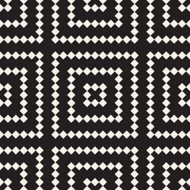 Kesintisiz yüzey geometrik tasarım. Yinelenen süsleme arka plan döşer. Vektör simetrik şekiller desen