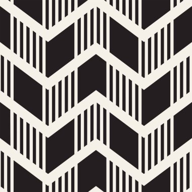 Vektör sorunsuz zikzak çizgi deseni. Şık geometrik arka plan. Tek renkli kafes arka plan yinelenen