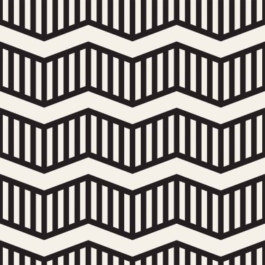 Vektör sorunsuz zikzak çizgi deseni. Şık geometrik arka plan. Tek renkli kafes arka plan yinelenen