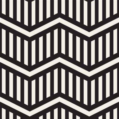 Vektör sorunsuz zikzak çizgi deseni. Şık geometrik arka plan. Tek renkli kafes arka plan yinelenen