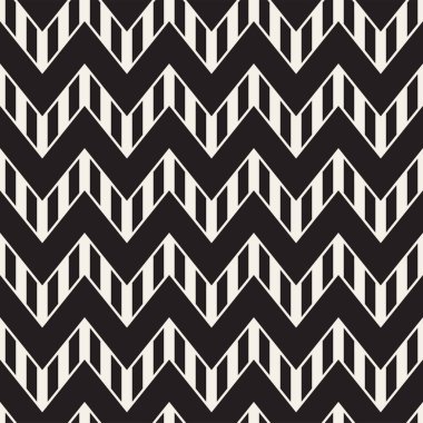 Vektör sorunsuz zikzak çizgi deseni. Şık geometrik arka plan. Tek renkli kafes arka plan yinelenen