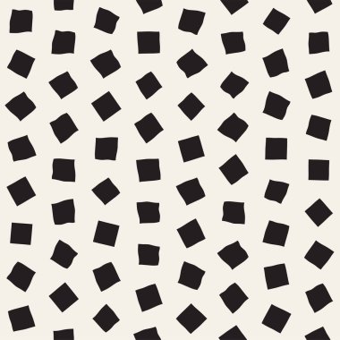 Şık Doodle dağınık şekiller. Vektör sorunsuz siyah ve beyaz serbest desen