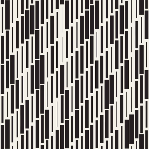 Patrón de rejilla de rectángulos irregulares Vector Seamless Negro y Blanco. Resumen Diseño de fondo geométrico — Archivo Imágenes Vectoriales