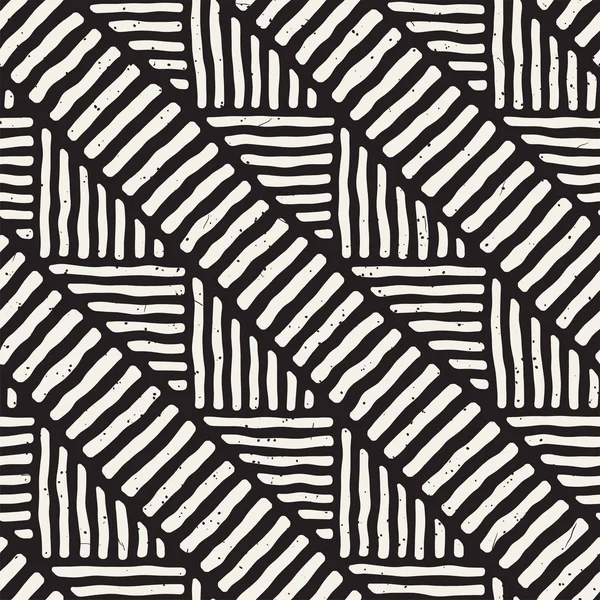 Kesintisiz geometrik doodle satırları desen siyah ve beyaz. Adstract el çekilmiş retro doku.