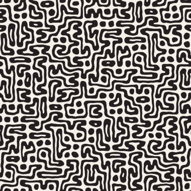 Labirent çizgileri ile Seamless modeli. Tek renkli arka plan. Vektör el çekilmiş labyrinth.