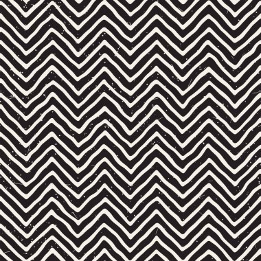 Elle çizilmiş stil seamless modeli. Soyut geometrik döşeme arka plan siyah ve beyaz. Vektör doodle hat kafes