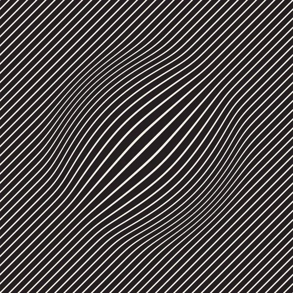 ハーフトーンの膨張効果錯視。抽象的な幾何学的な背景デザイン。シームレスな黒と白のパターン ベクトル. — ストックベクタ
