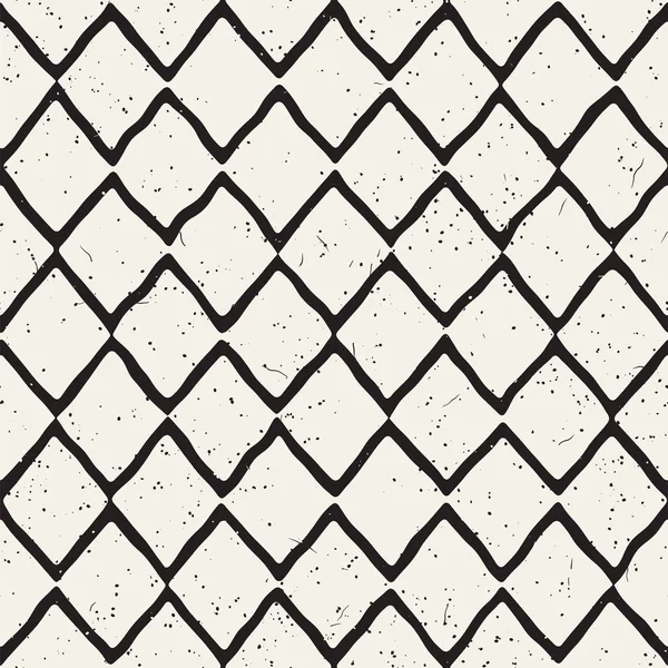 Elle çizilmiş stil seamless modeli. Soyut geometrik döşeme arka plan siyah ve beyaz. Vektör doodle hat kafes