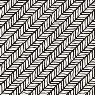 Elle çizilmiş stil seamless modeli. Soyut geometrik döşeme arka plan siyah ve beyaz. Vektör doodle hat kafes